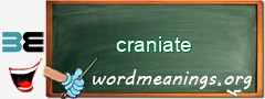 WordMeaning blackboard for craniate